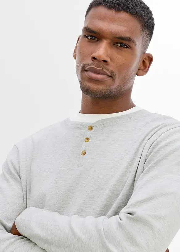 Maglia serafino a maniche lunghe (pacco da 2), bonprix