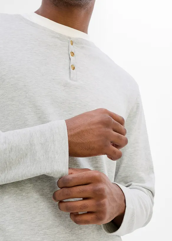 Maglia serafino a maniche lunghe (pacco da 2), bonprix