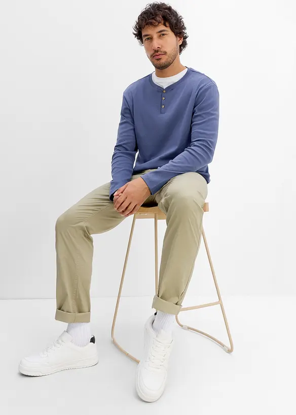Maglia serafino a maniche lunghe (pacco da 2), bonprix