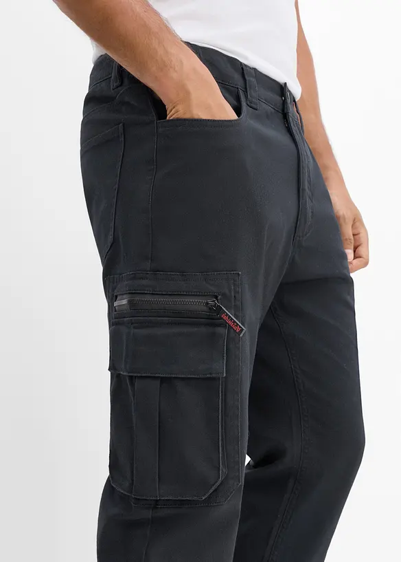 Pantaloni cargo classic fit elasticizzati con elastico in vita, straight, bonprix