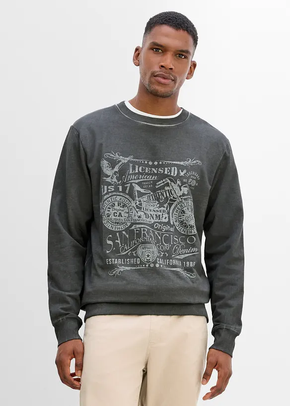 Felpa in puro cotone, bonprix