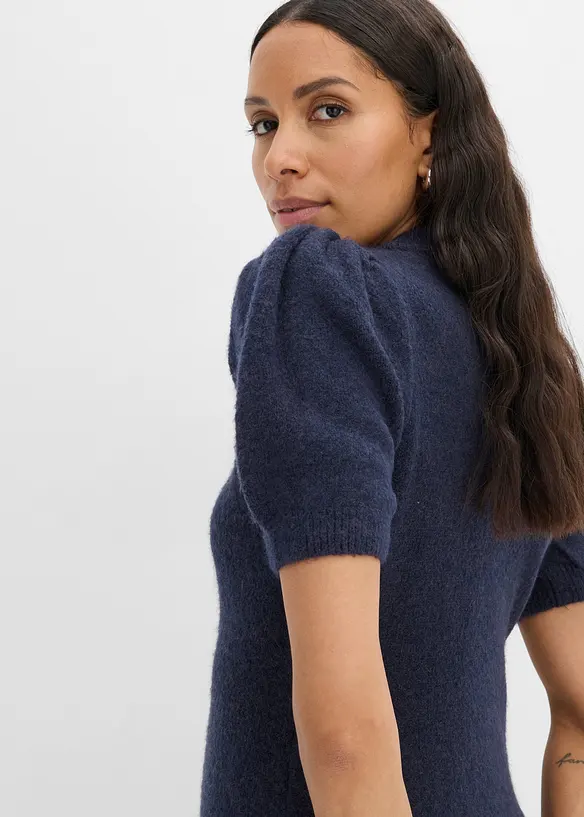 Abito in maglia con strass, bonprix