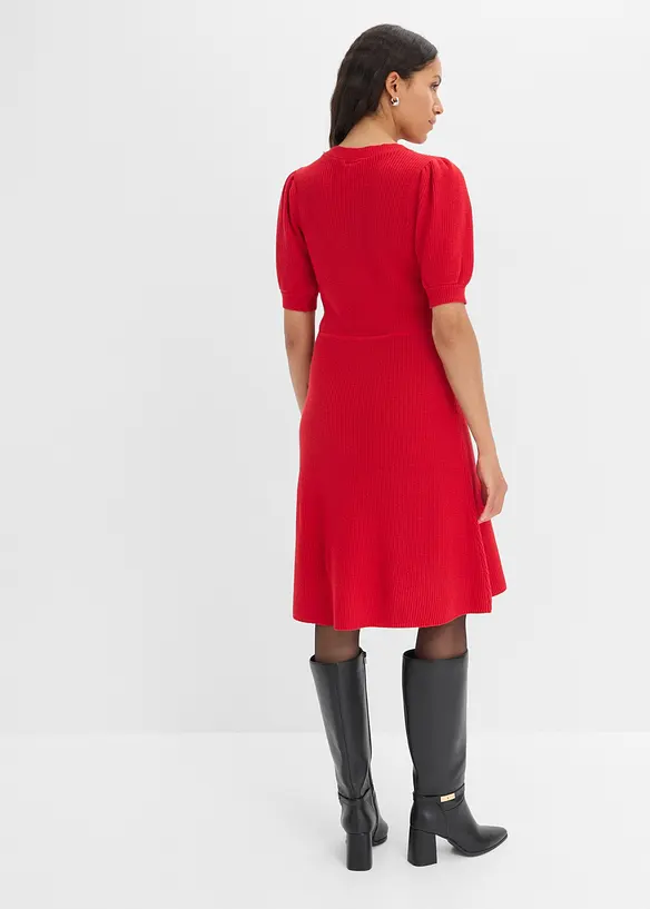 Abito in maglia con fiocchi, bonprix