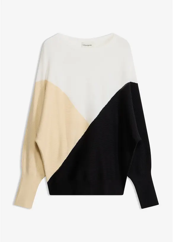 Maglione in filato fine con maniche a pipistrello, bonprix