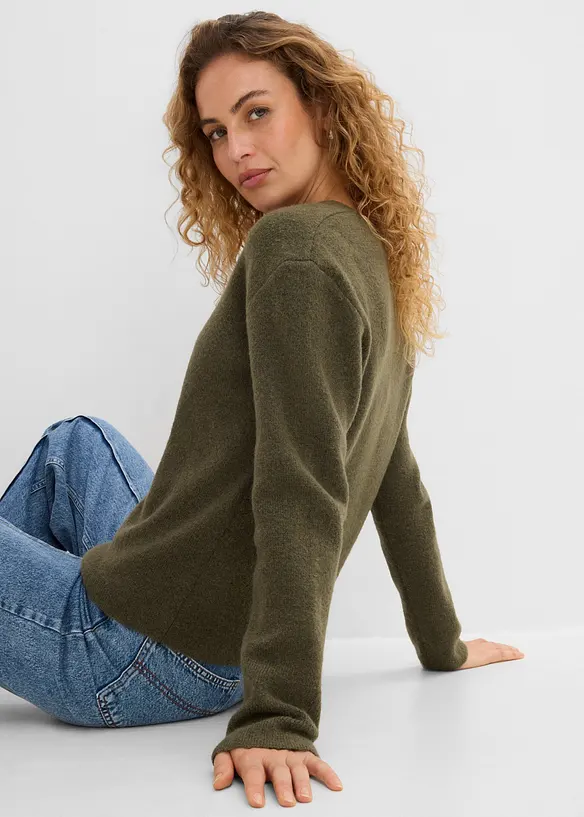 Maglione con scollo a V, bonprix