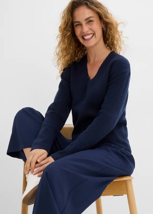 Maglione con scollo a V, bonprix