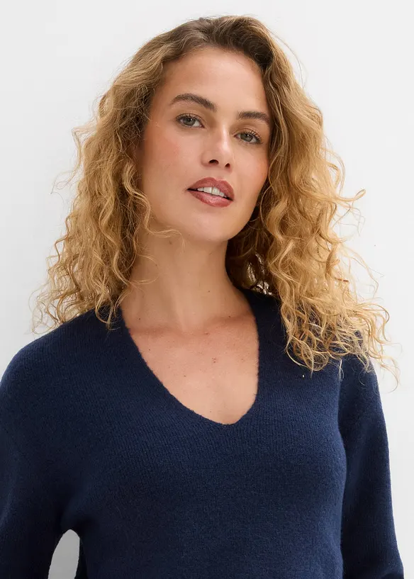 Maglione con scollo a V, bonprix