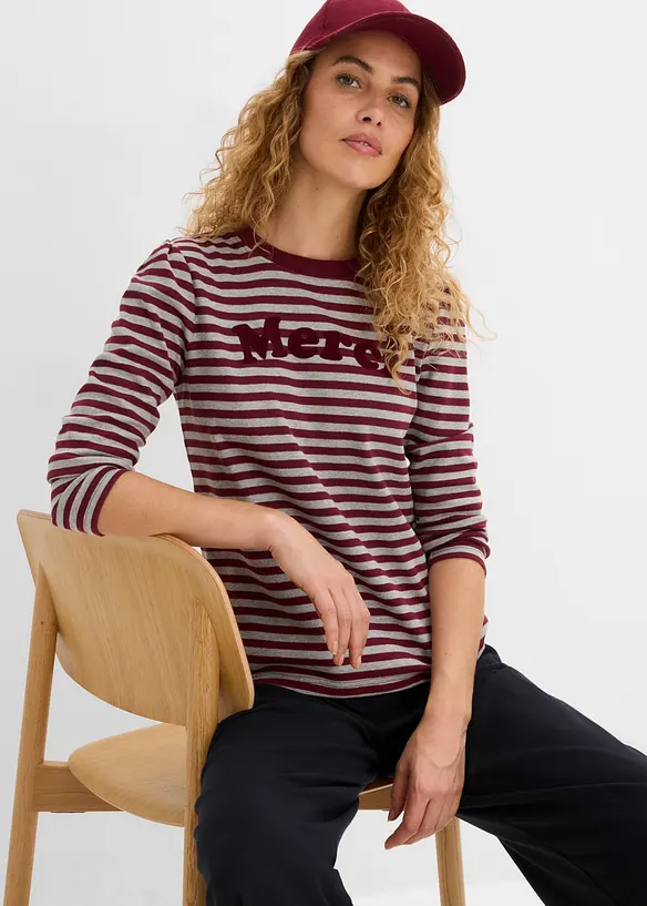 Maglia a maniche lunghe in misto cotone pesante, bonprix