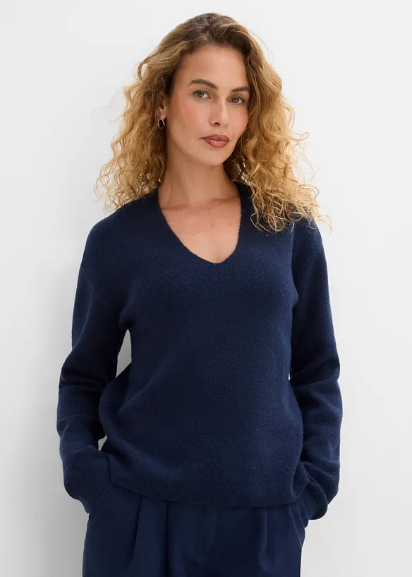 Maglione con scollo a V, bonprix