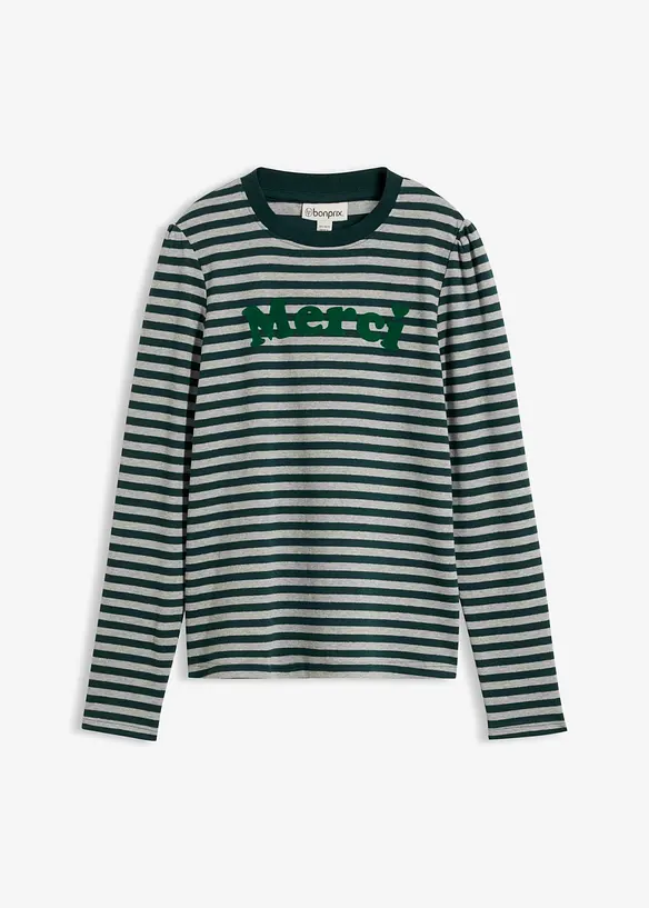 Maglia a maniche lunghe in misto cotone pesante, bonprix