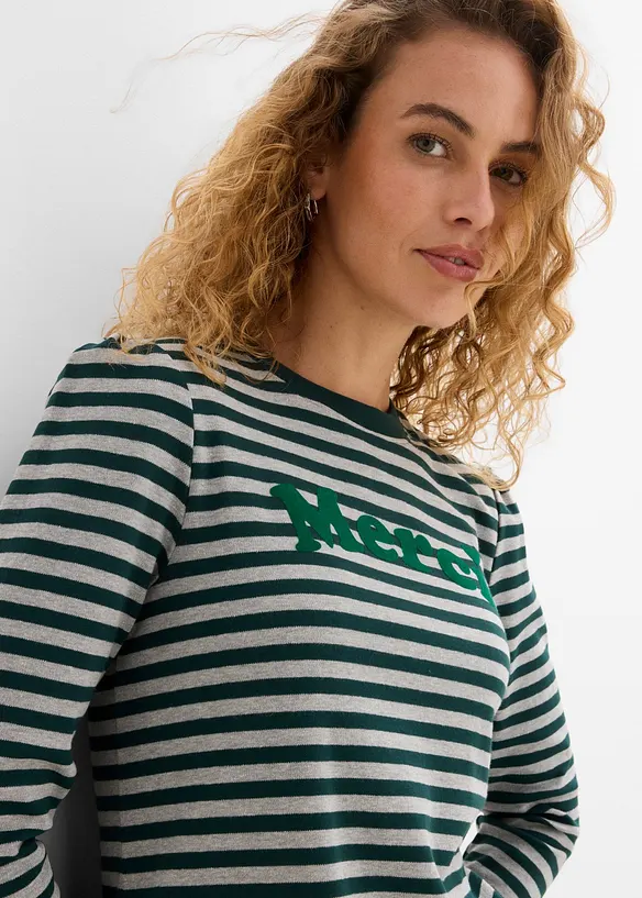 Maglia a maniche lunghe in misto cotone pesante, bonprix