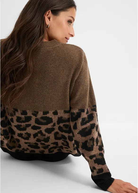 Abito in maglia jacquard, bonprix