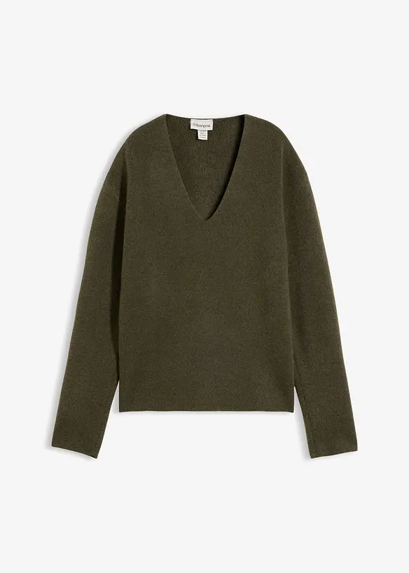 Maglione con scollo a V, bonprix