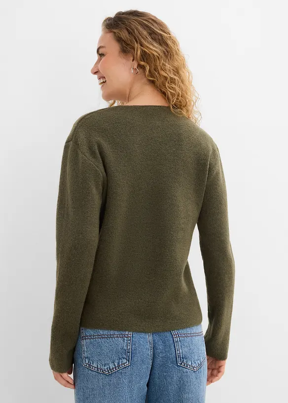 Maglione con scollo a V, bonprix