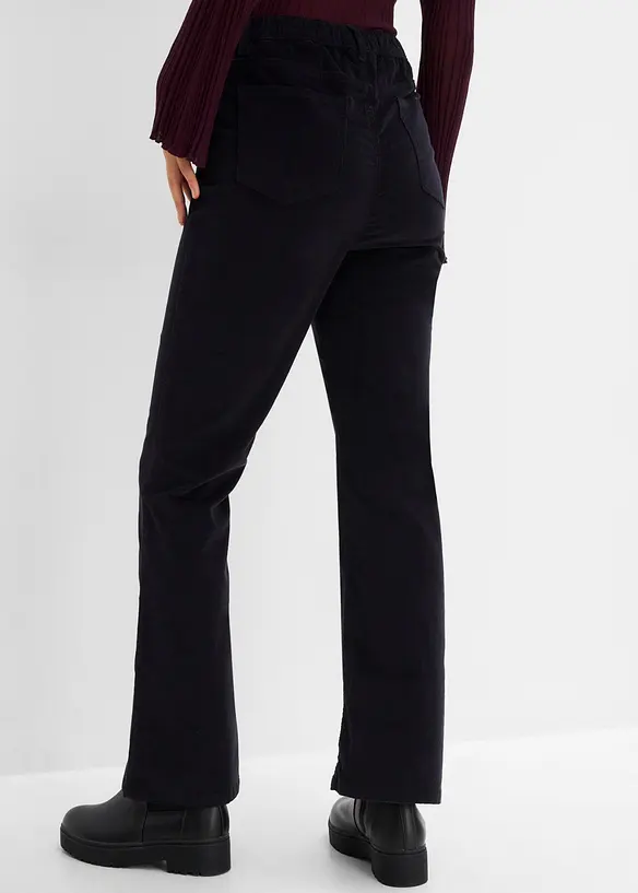 Pantaloni bootcut in velluto a coste di misto cotone, bonprix