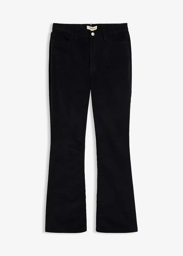 Pantaloni bootcut in velluto a coste di misto cotone, bonprix