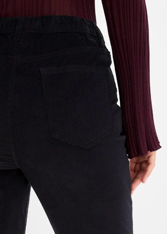 Pantaloni bootcut in velluto a coste di misto cotone, bonprix