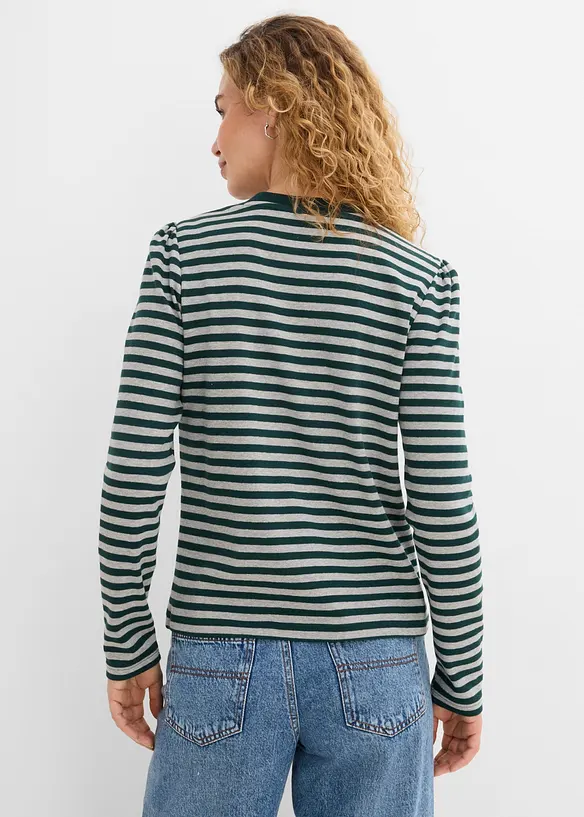 Maglia a maniche lunghe in misto cotone pesante, bonprix