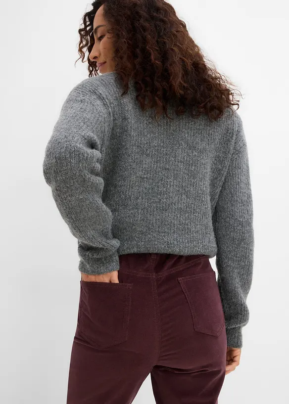 Pantaloni bootcut in velluto a coste di misto cotone, bonprix