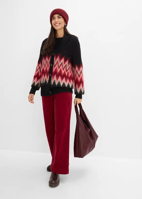 Cardigan con motivo norvegese, bonprix
