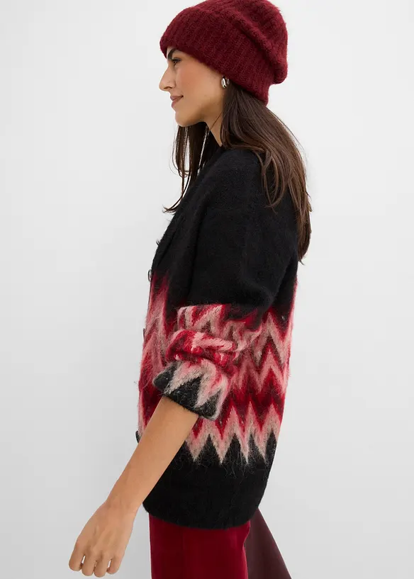 Cardigan con motivo norvegese, bonprix