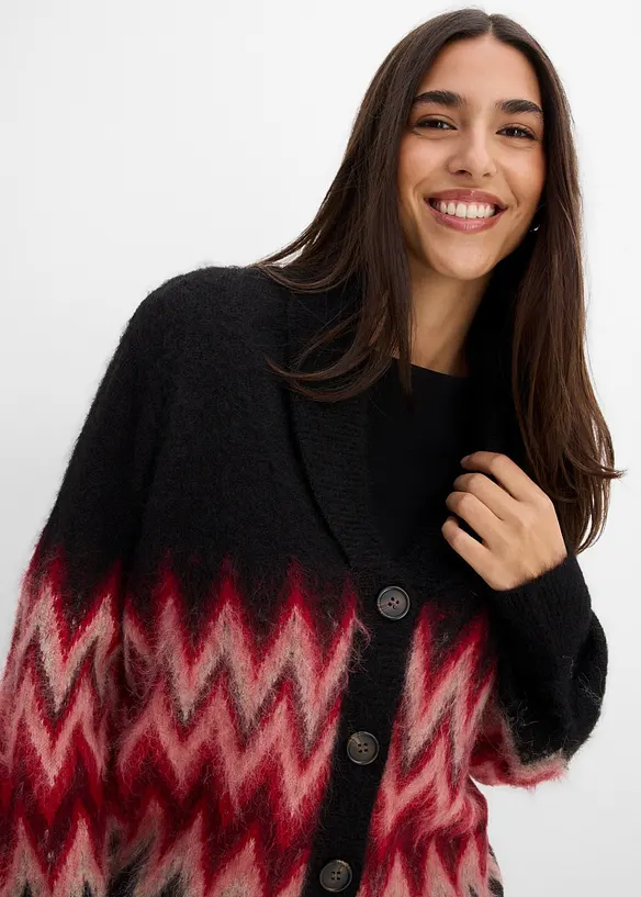 Cardigan con motivo norvegese, bonprix