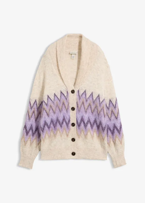 Cardigan con motivo norvegese, bonprix