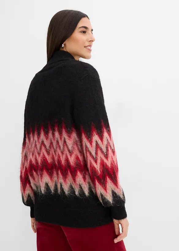 Cardigan con motivo norvegese, bonprix