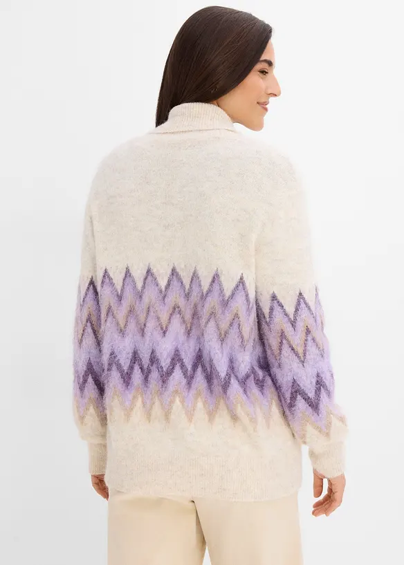 Cardigan con motivo norvegese, bonprix