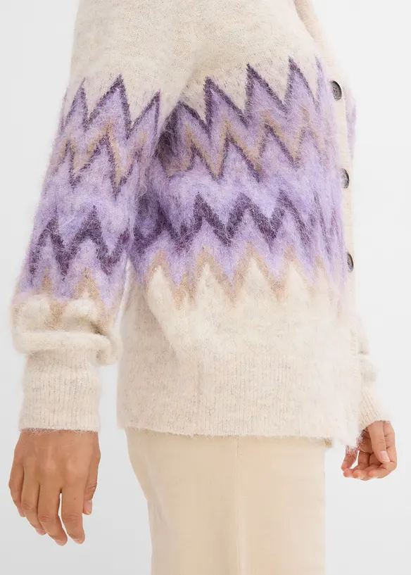 Cardigan con motivo norvegese, bonprix