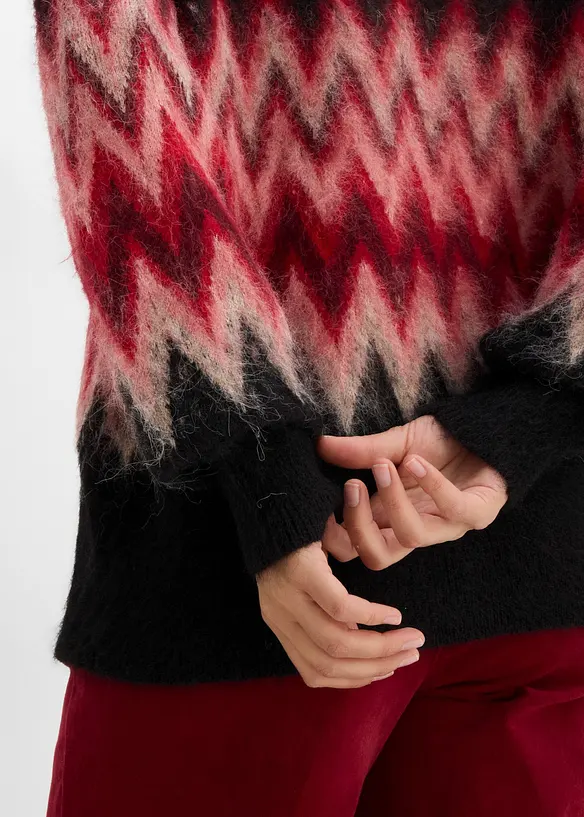 Cardigan con motivo norvegese, bonprix