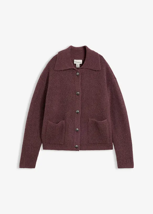 Cardigan in morbida maglia a coste, bonprix