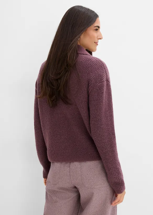 Cardigan in morbida maglia a coste, bonprix