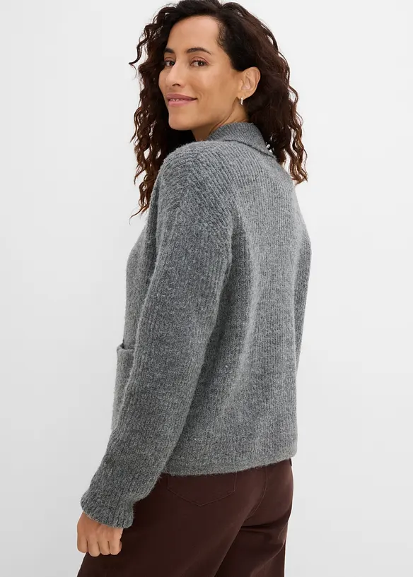 Cardigan in morbida maglia a coste, bonprix