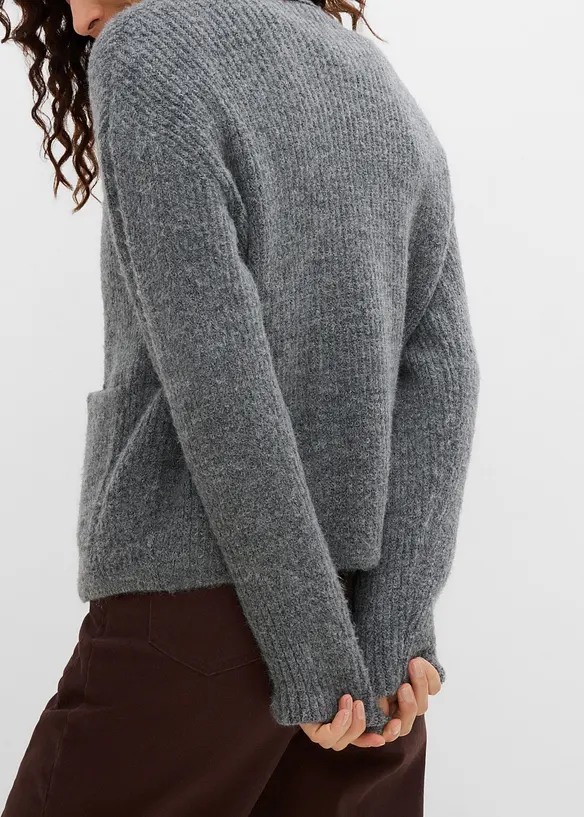 Cardigan in morbida maglia a coste, bonprix