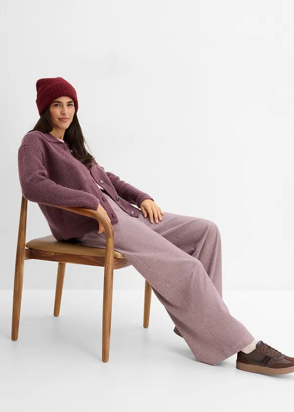 Cardigan in morbida maglia a coste, bonprix