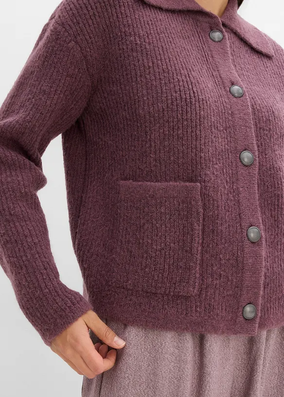 Cardigan in morbida maglia a coste, bonprix