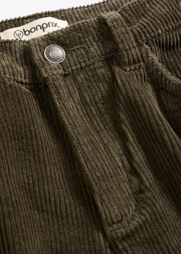 Pantaloni di velluto a coste con gambe svasate, bonprix