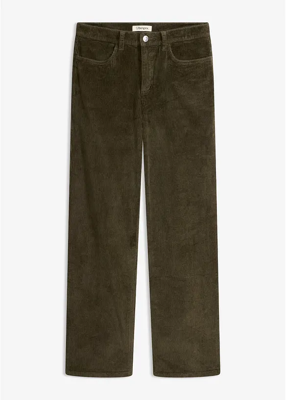 Pantaloni di velluto a coste con gambe svasate, bonprix