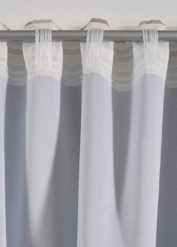 Tenda oscurante doppia a quadri (pacco da 1), bonprix
