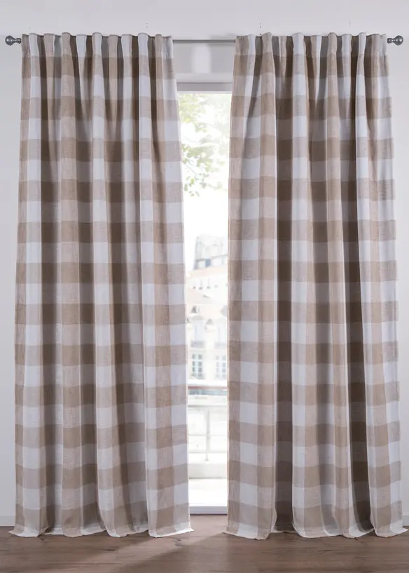 Tenda oscurante doppia a quadri (pacco da 1), bonprix