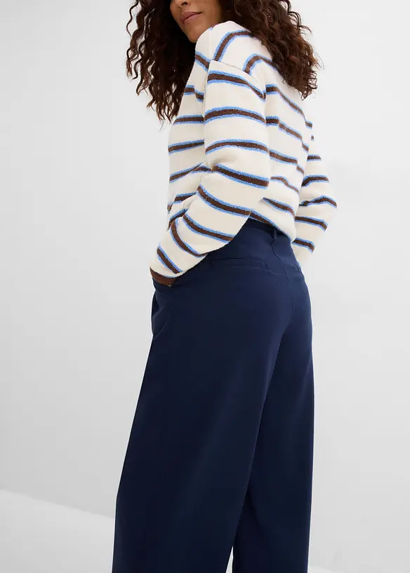 Pantaloni in misto viscosa effetto lana, bonprix