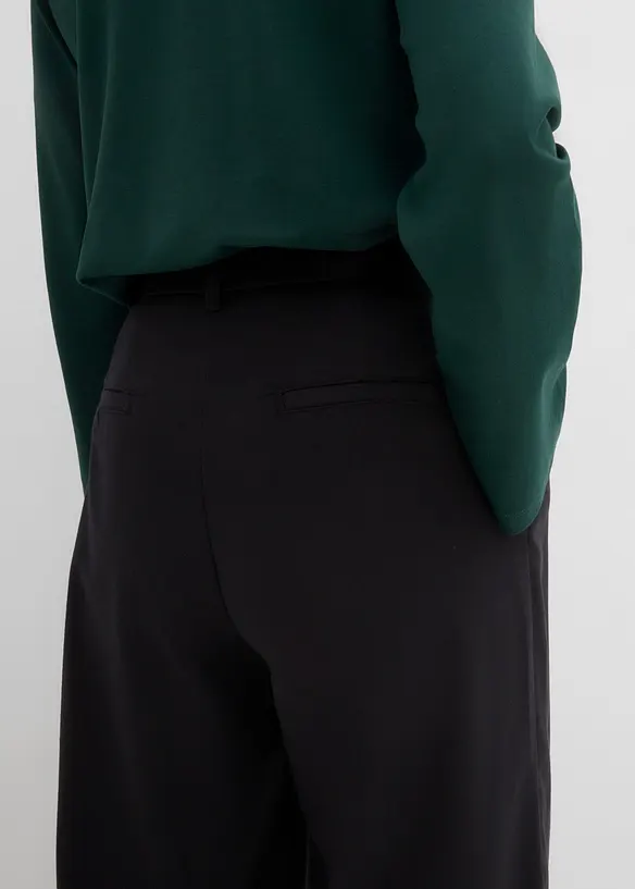 Pantaloni in misto viscosa effetto lana, bonprix