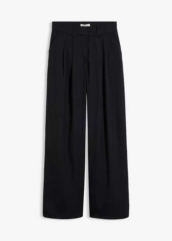 Pantaloni in misto viscosa effetto lana, bonprix