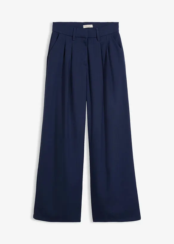 Pantaloni in misto viscosa effetto lana, bonprix