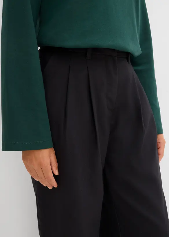 Pantaloni in misto viscosa effetto lana, bonprix