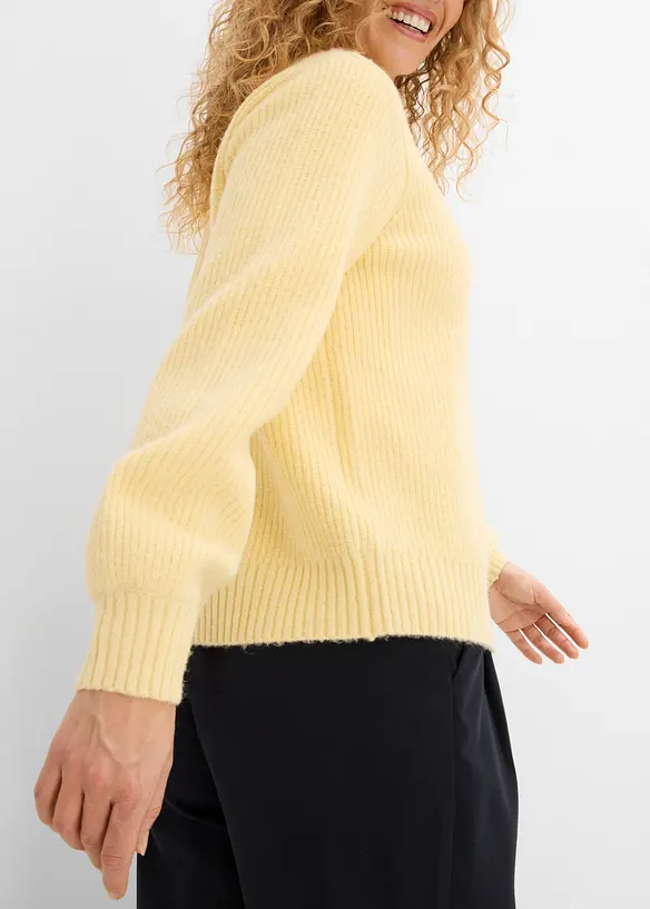 Cardigan con bottoni a forma di cuore, bonprix