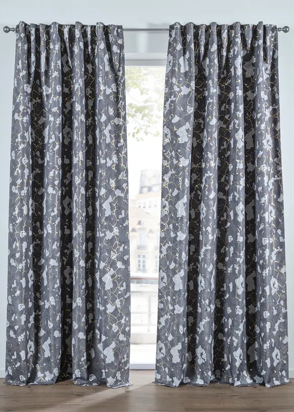 Tenda termica oscurante con stampa lucida e retro rivestito (pacco da 1), bonprix