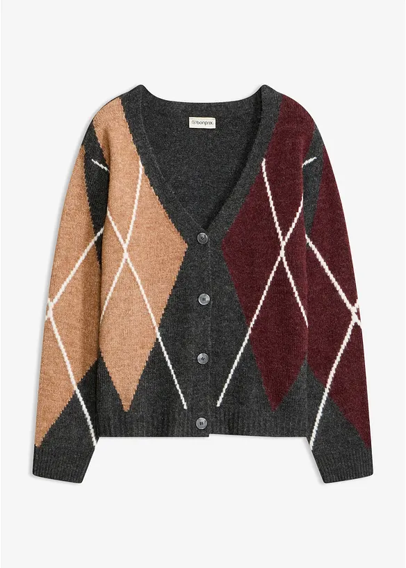 Cardigan con motivo jacquard, bonprix