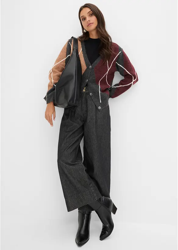 Cardigan con motivo jacquard, bonprix